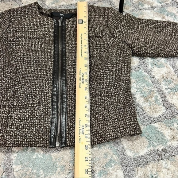 Mossimo Blazer Jacket womens brown full zip size small - Picture 7 of 9